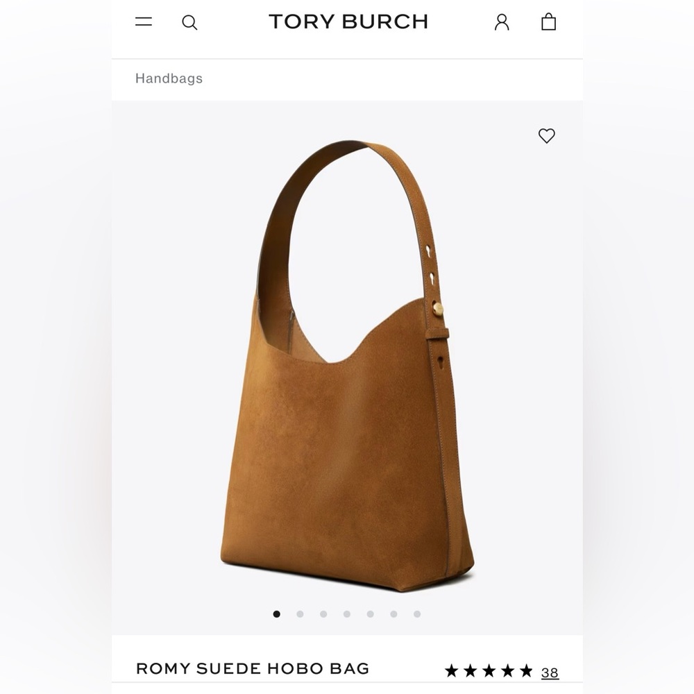 NWT Tory Burch - Romy Suede Hobo, in “Park Bench” suede.